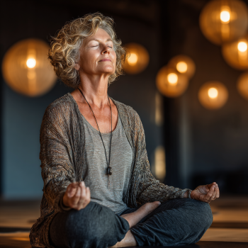 Спокійна атмосфера йога-студії з природним освітленням